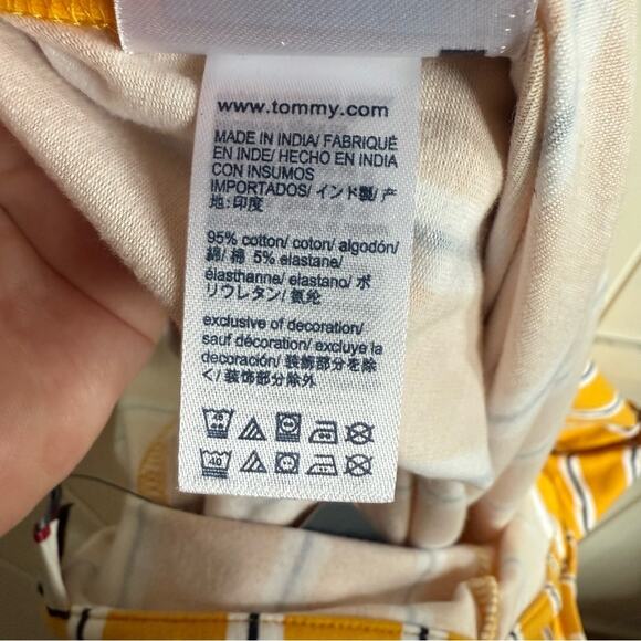 Tommy Hilfiger Yellow and Blue Jumpsuit with Wide-Leg Design Women's XL - Picture 8 of 8